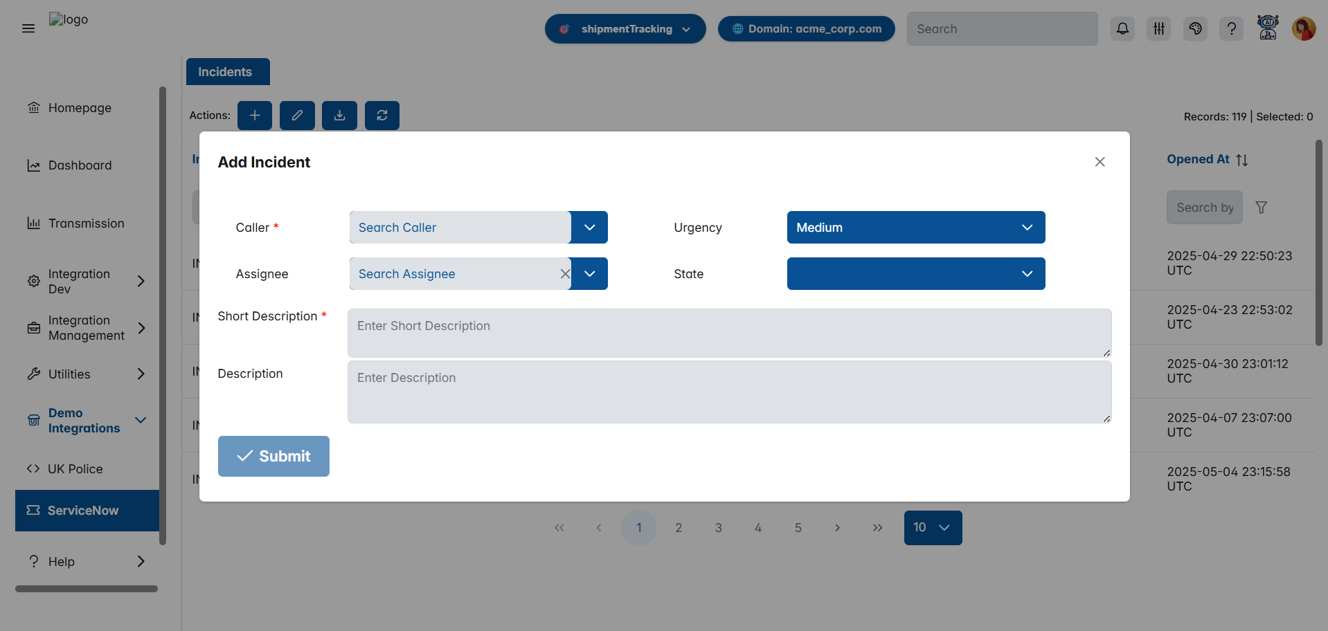 Add Incident Form